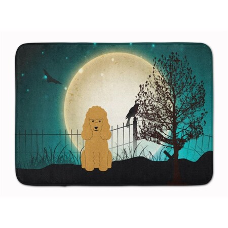 Carolines Treasures Halloween Scary Poodle Tan Machine Washable Memory Foam Mat BB2259RUG